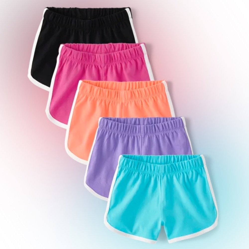 New Girls 5 pairs of cotton dolphin shorts - Picture 2 of 4